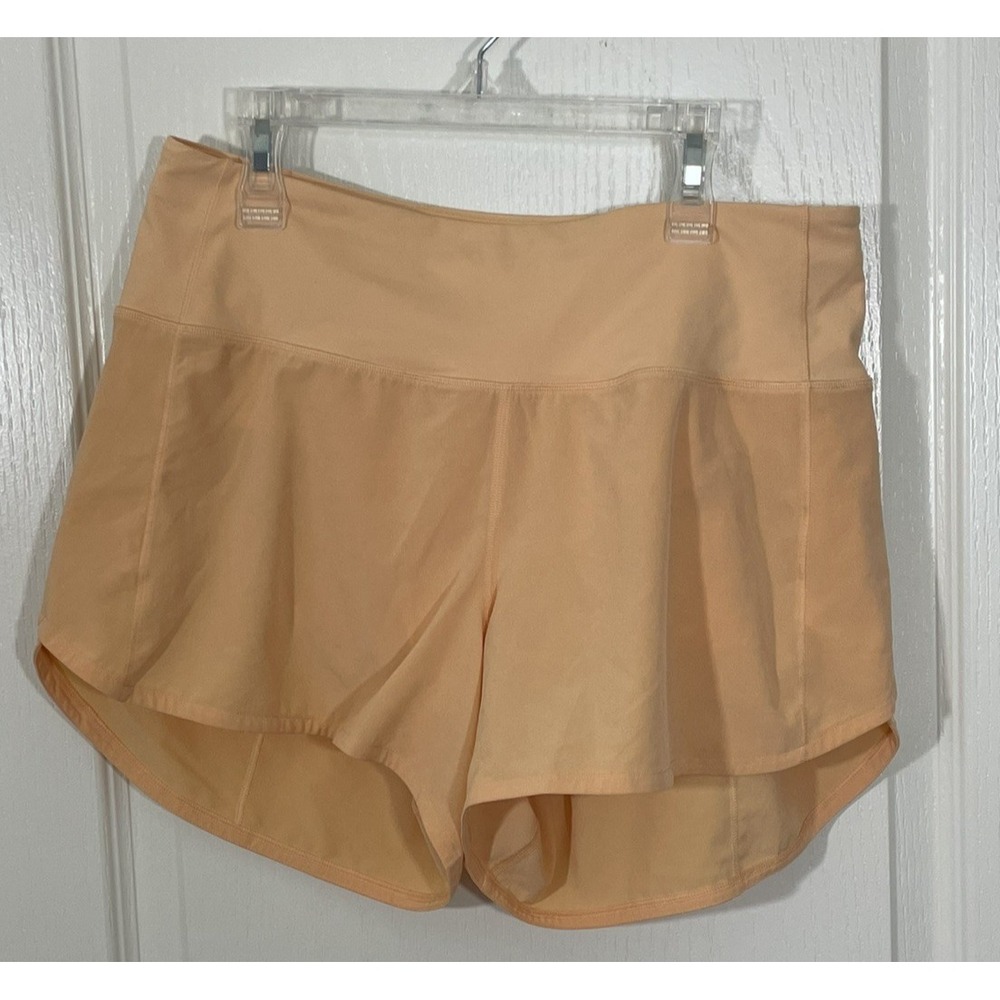 Lululemon Speed Up High-Rise Lined Shorts Orange Size 8 Athletic Running 4in